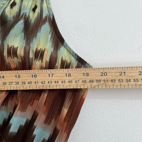 City Triangles Green Orange Sundress Sleeveless Spaghetti Strap LI-9 - Picture 4 of 5